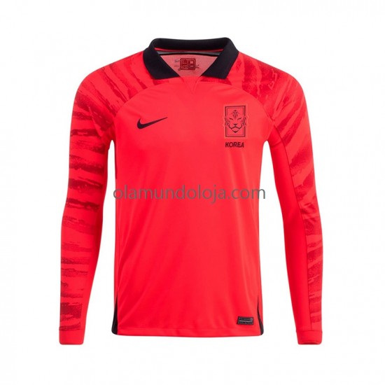 Camisola Coreia do Sul Homem Equipamento Primeiro Copa do Mundo 2022 Manga Comprida